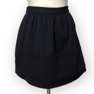 J. Crew Factory Black Skirt with Horizontal Trim Strips